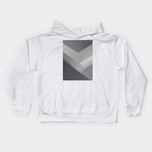 Abstract Gray and White Lines Kids Hoodie